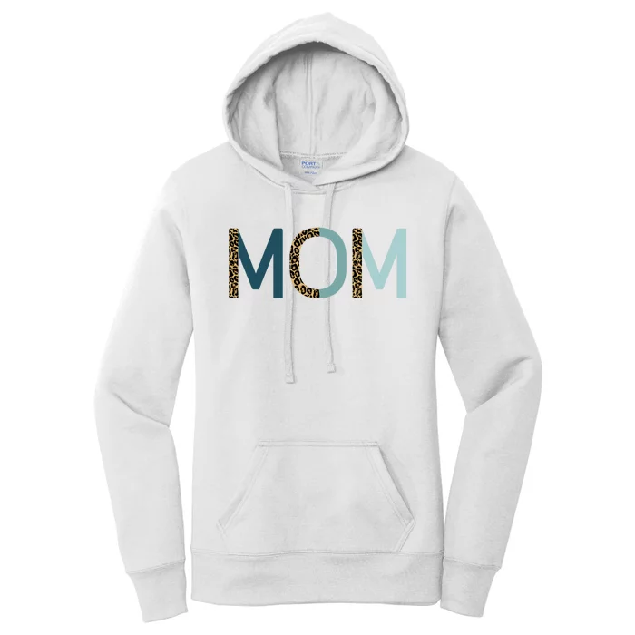 Mom Cheetah Print Cute Mother's Day Gift Women's Pullover Hoodie