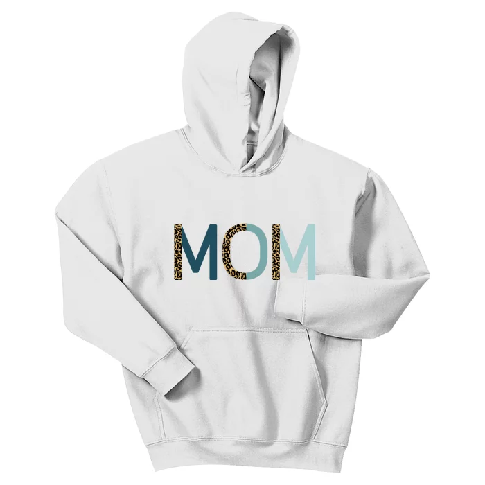 Mom Cheetah Print Cute Mother's Day Gift Kids Hoodie