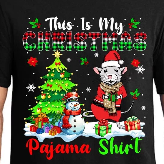 My Christmas Pajama Gift Santa Rat Snow Xmas Tree Gift Pajama Set