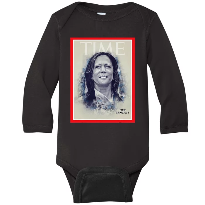 Magazine Cover President Kamala Harris Time Cover Campaign Baby Long Sleeve Bodysuit