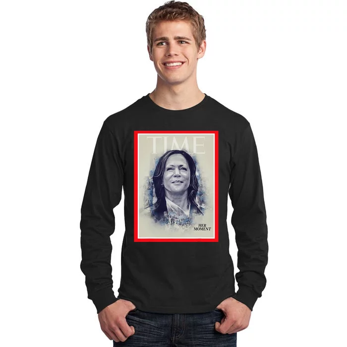 Magazine Cover President Kamala Harris Time Cover Campaign Tall Long Sleeve T-Shirt