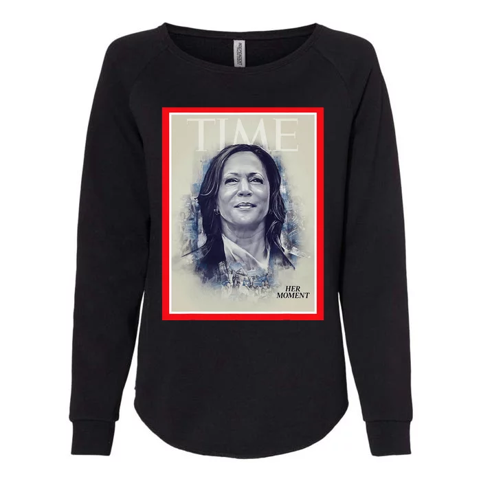 Magazine Cover President Kamala Harris Time Cover Campaign Womens California Wash Sweatshirt