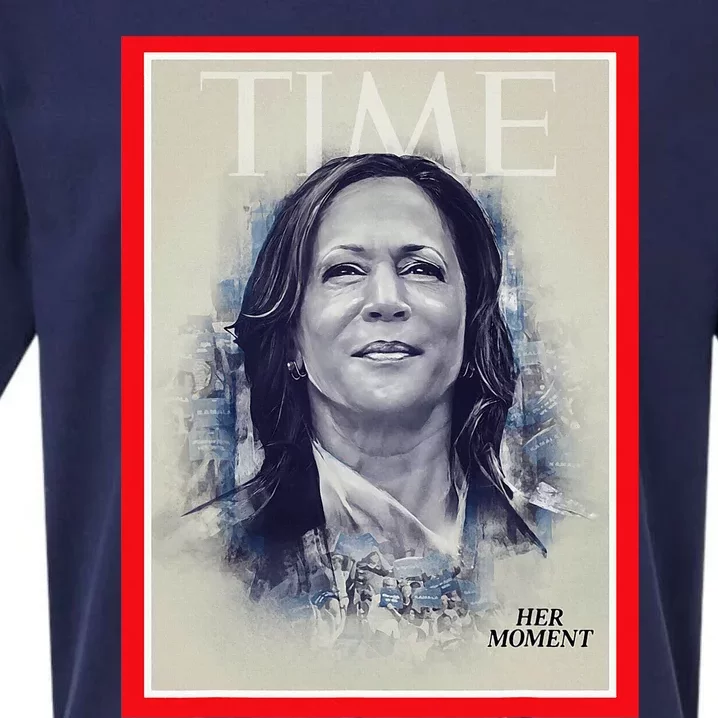 Magazine Cover President Kamala Harris Time Cover Campaign Sueded Cloud Jersey T-Shirt