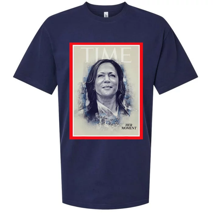 Magazine Cover President Kamala Harris Time Cover Campaign Sueded Cloud Jersey T-Shirt