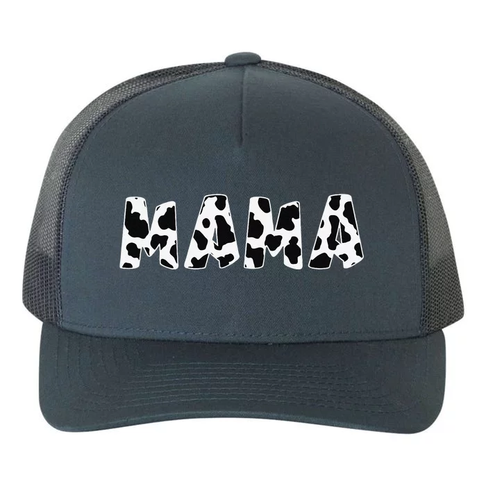 Mama Cow Print Cow Pattern Mother's Day Yupoong Adult 5-Panel Trucker Hat