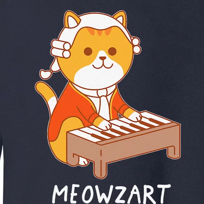 Meowzart Cat Pun Classical Music Piano Funny Toddler Sweatshirt