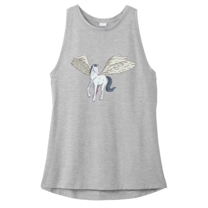 Mythical Creature Pegasus Ladies Tri-Blend Wicking Tank