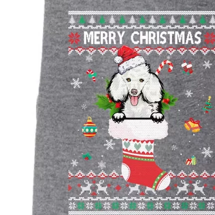 Merry Christmas Poodle In Sock Dog Funny Ugly Xmas Gift Doggie 3-End Fleece Hoodie