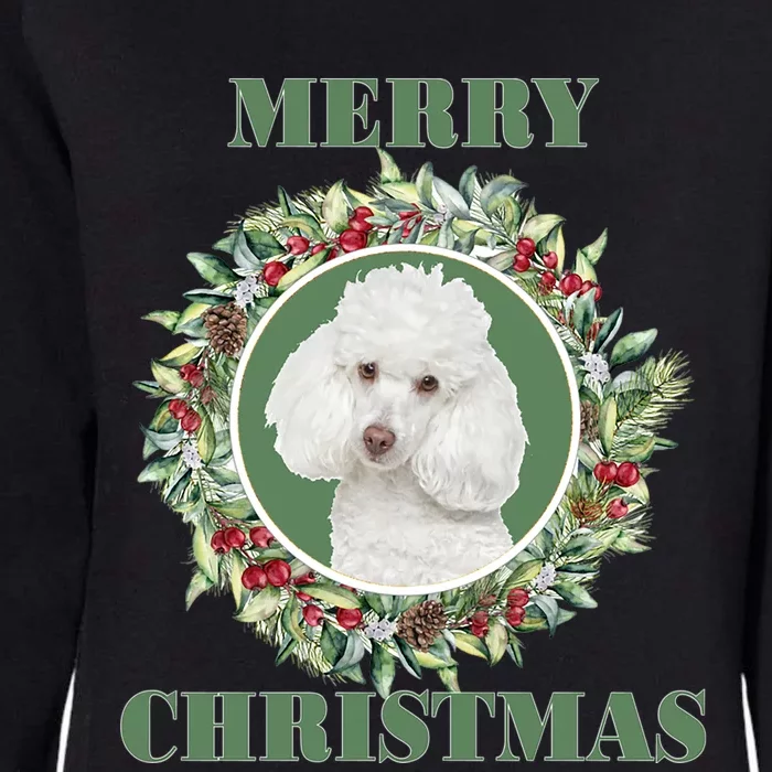 Merry Christmas Poodle Gift Womens California Wash Sweatshirt