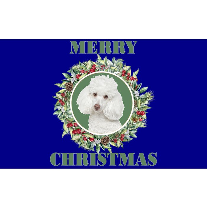 Merry Christmas Poodle Gift Bumper Sticker