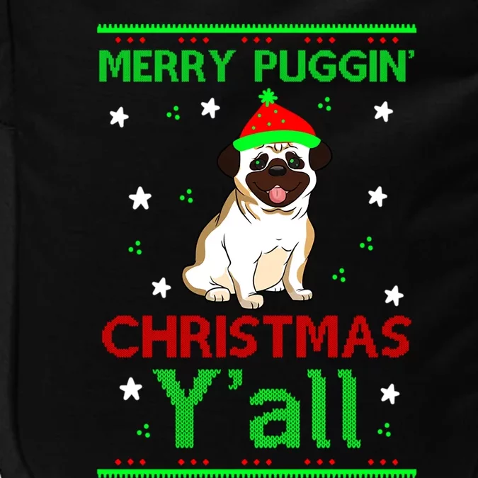 Merry Christmas Pug Gift Impact Tech Backpack