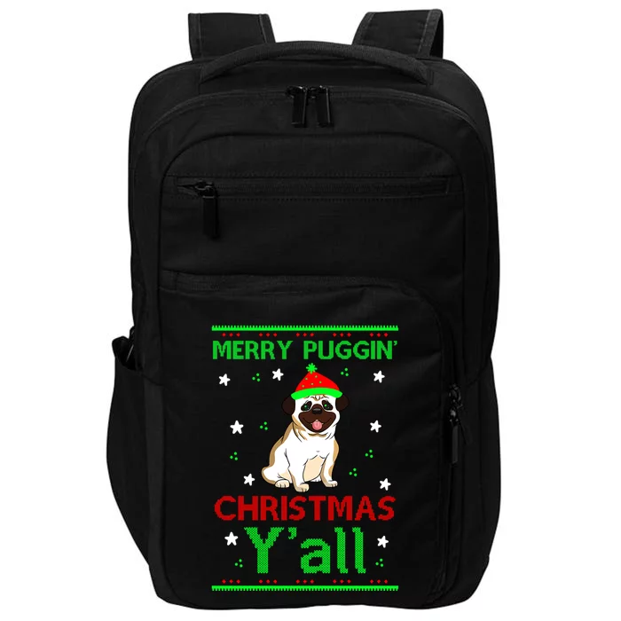 Merry Christmas Pug Gift Impact Tech Backpack