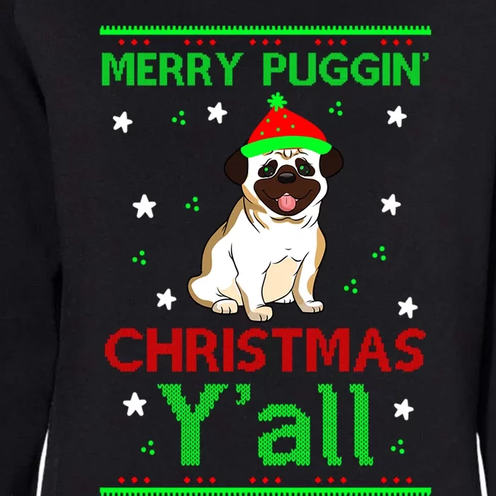 Merry Christmas Pug Gift Womens California Wash Sweatshirt