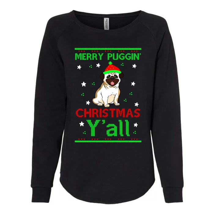 Merry Christmas Pug Gift Womens California Wash Sweatshirt