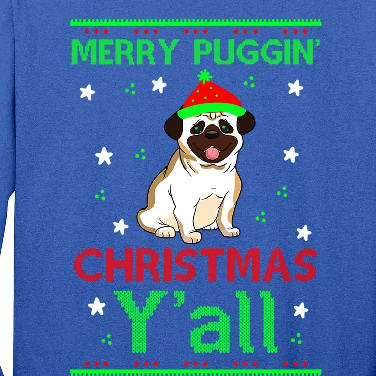 Merry Christmas Pug Gift Tall Long Sleeve T-Shirt