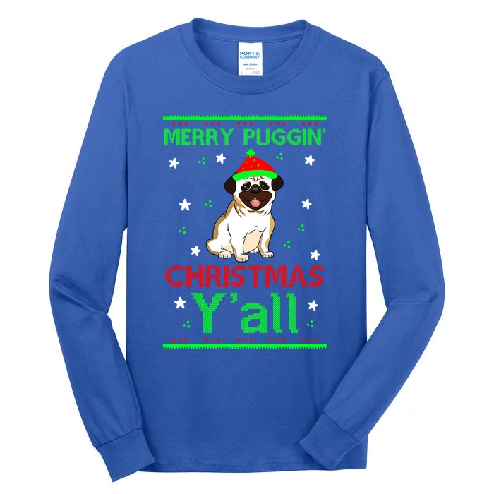 Merry Christmas Pug Gift Tall Long Sleeve T-Shirt