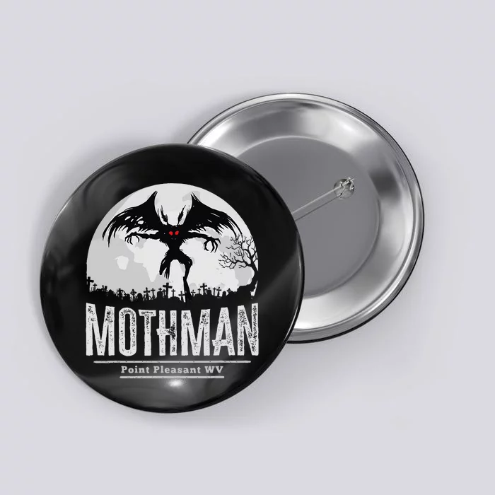 Mothman Cryptid Point Pleasant Cryptozoology Halloween Button