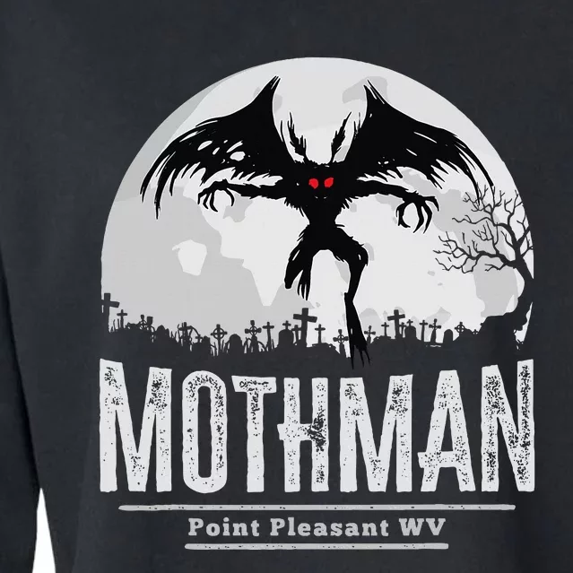 Mothman Cryptid Point Pleasant Cryptozoology Halloween Cropped Pullover Crew