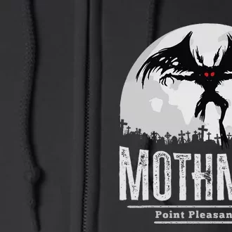 Mothman Cryptid Point Pleasant Cryptozoology Halloween Full Zip Hoodie