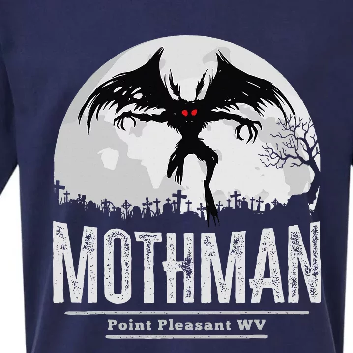 Mothman Cryptid Point Pleasant Cryptozoology Halloween Sueded Cloud Jersey T-Shirt