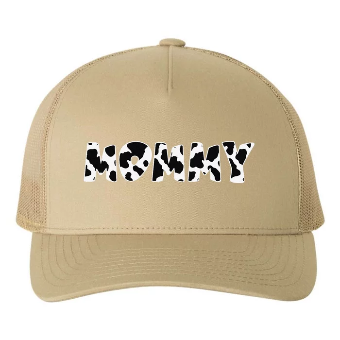 Mommy Cow Print Cow Pattern Mother's Day Yupoong Adult 5-Panel Trucker Hat