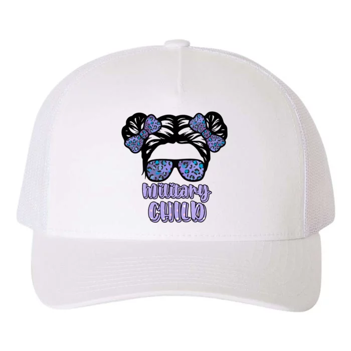 Military Child Purple Up Month Of Military Child Awareness Yupoong Adult 5-Panel Trucker Hat