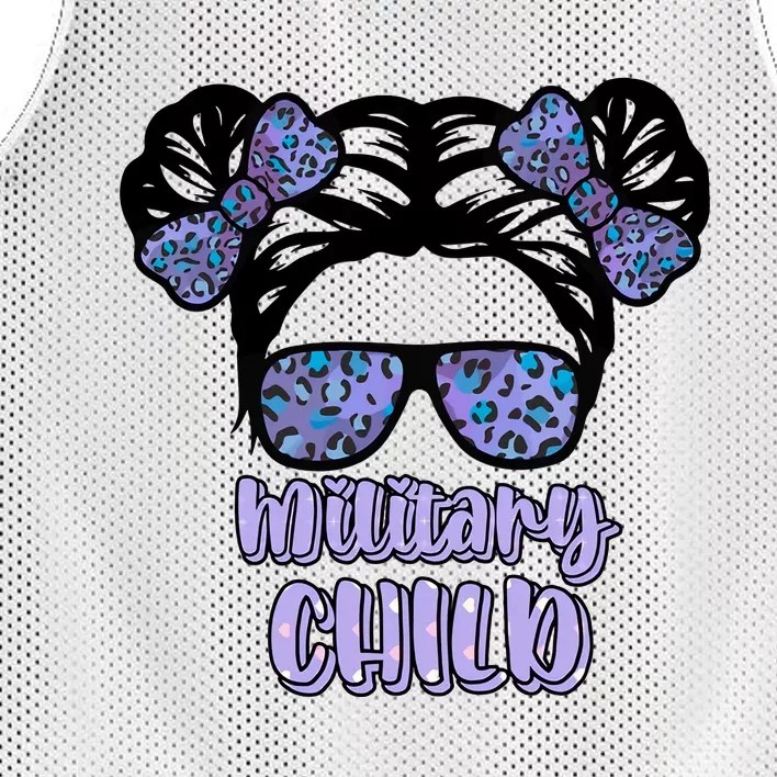 Military Child Purple Up Month Of Military Child Awareness Mesh Reversible Basketball Jersey Tank