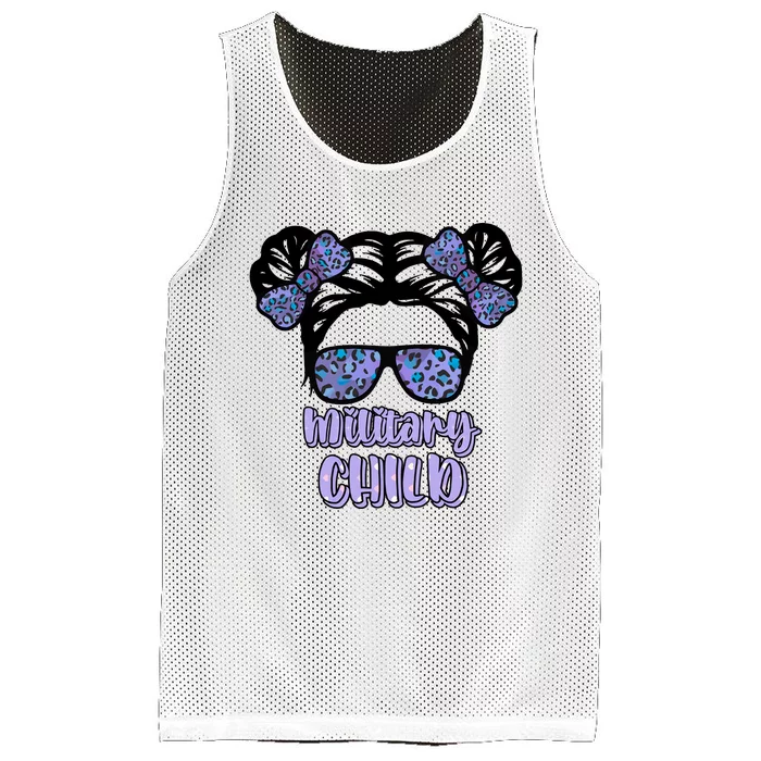 Military Child Purple Up Month Of Military Child Awareness Mesh Reversible Basketball Jersey Tank