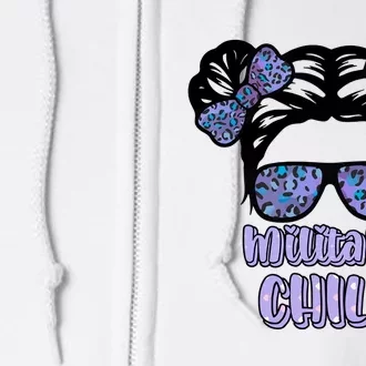 Military Child Purple Up Month Of Military Child Awareness Full Zip Hoodie