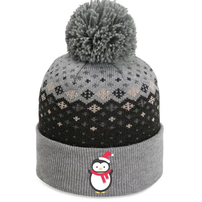 Merry Christmas Penguin The Baniff Cuffed Pom Beanie