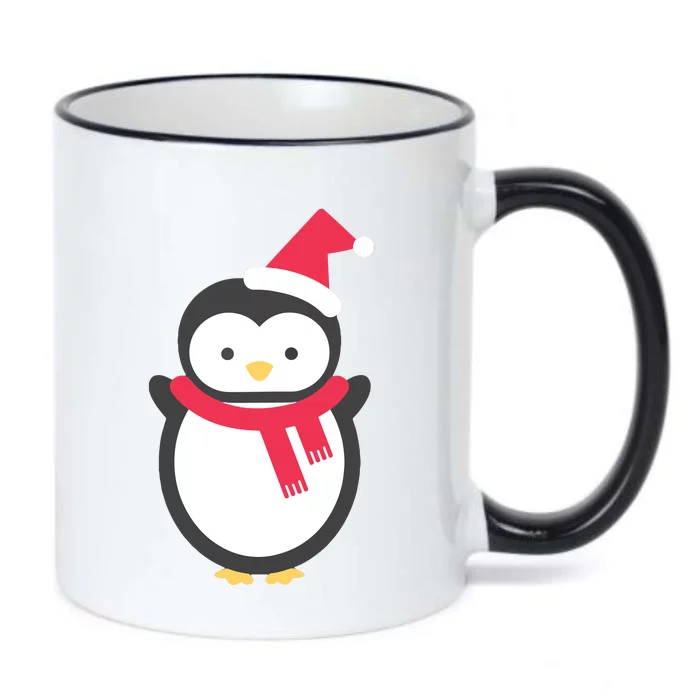 Merry Christmas Penguin Black Color Changing Mug