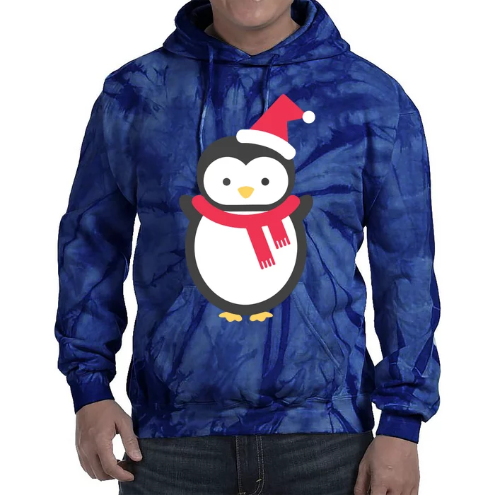 Merry Christmas Penguin Tie Dye Hoodie