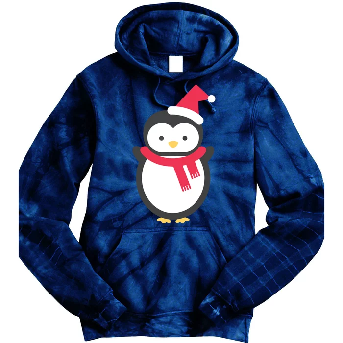 Merry Christmas Penguin Tie Dye Hoodie