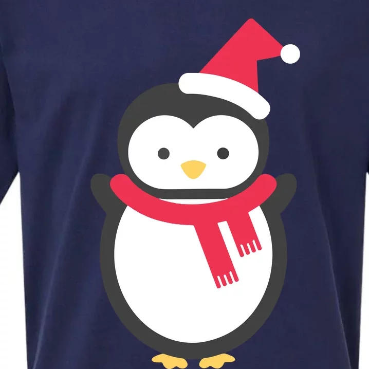 Merry Christmas Penguin Sueded Cloud Jersey T-Shirt