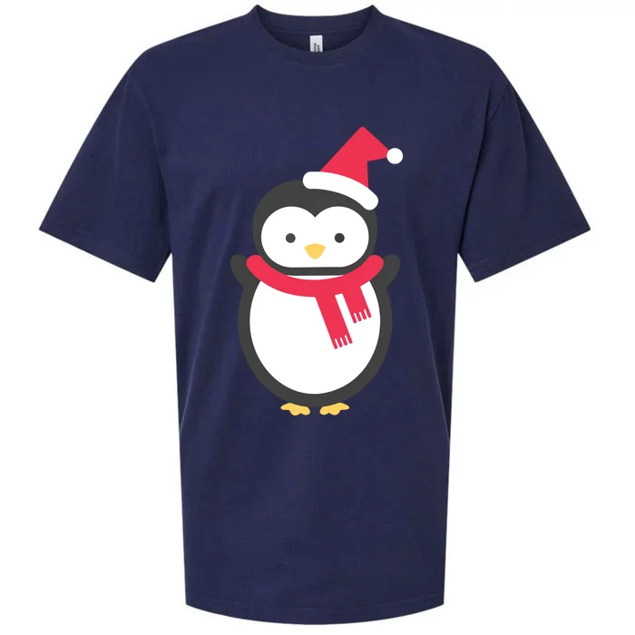 Merry Christmas Penguin Sueded Cloud Jersey T-Shirt