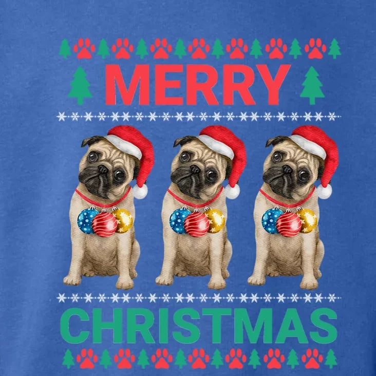 Merry Christmas Pug Puppy Cute Xmas Pug Lover Funny Gift Toddler Hoodie