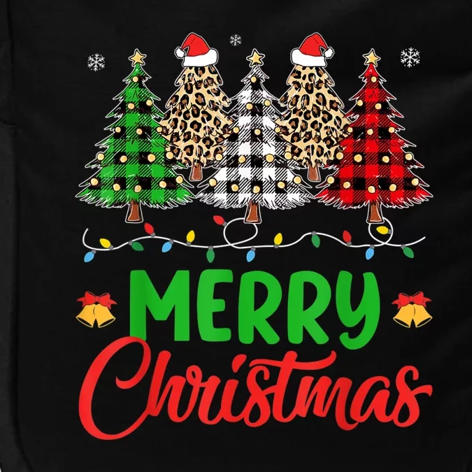 Merry Christmas Plaid Trees Impact Tech Backpack