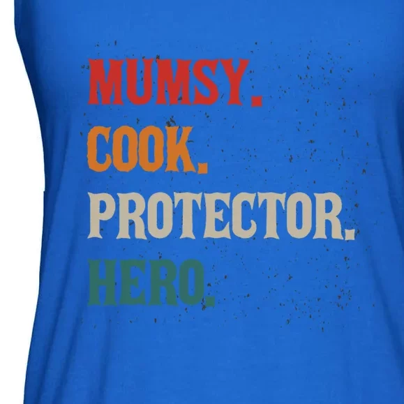 Mumsy Cook Protector Hero Mom Mama Chef Cooker Profession Gift Ladies Essential Flowy Tank