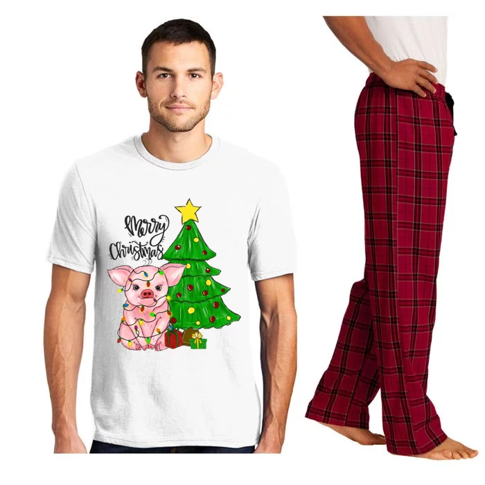 Merry Christmas Pig Funny Pigs Christmas Xmas Pajama Set