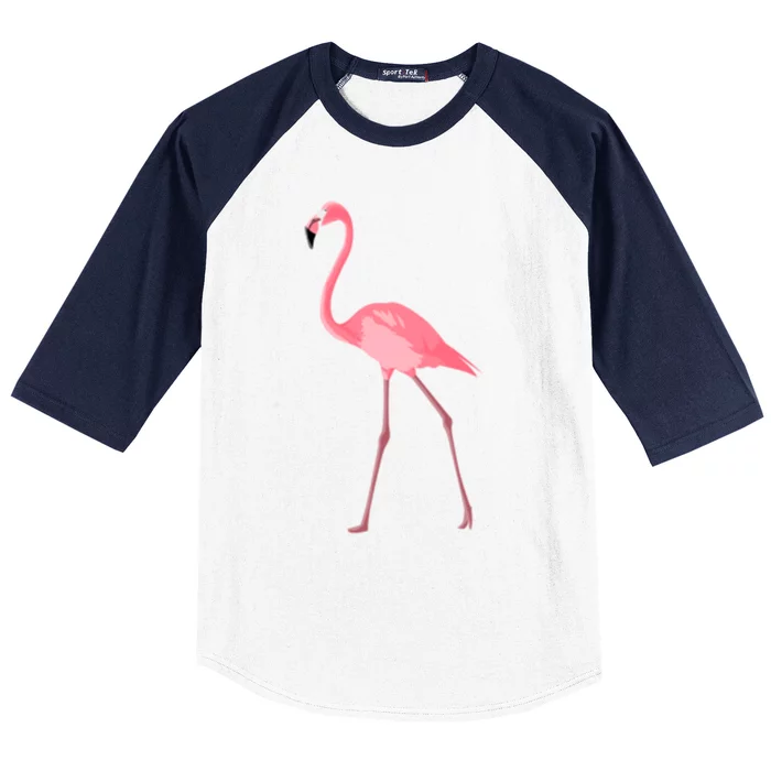 Merry Christmas Pink Santa Flamingo Cute Gift Baseball Sleeve Shirt