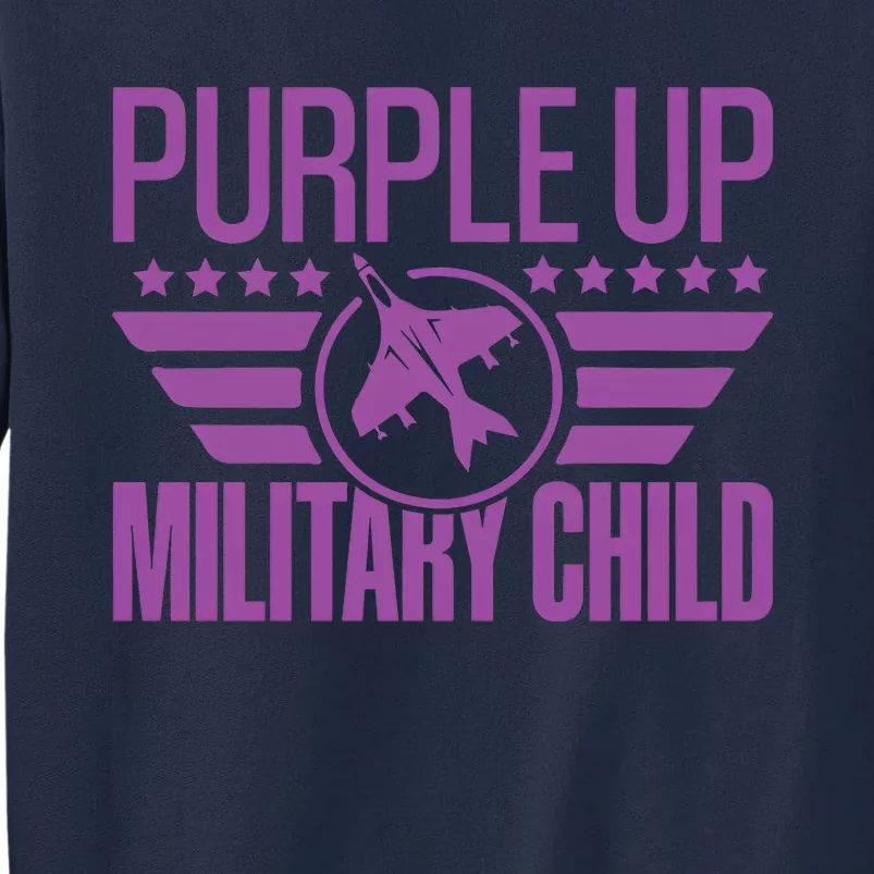 Military Child Purple Up Tall Sweatshirt