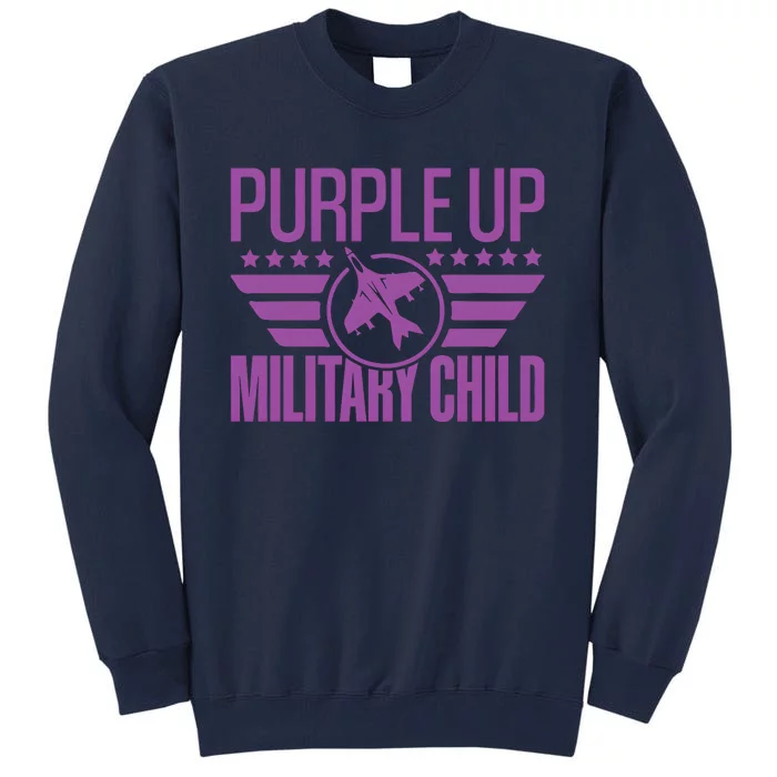 Military Child Purple Up Tall Sweatshirt