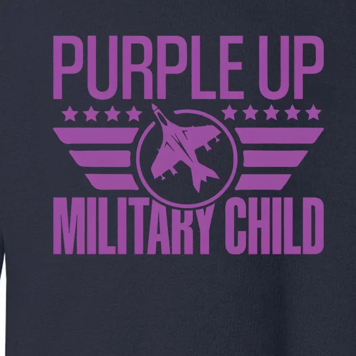 Military Child Purple Up Toddler Sweatshirt