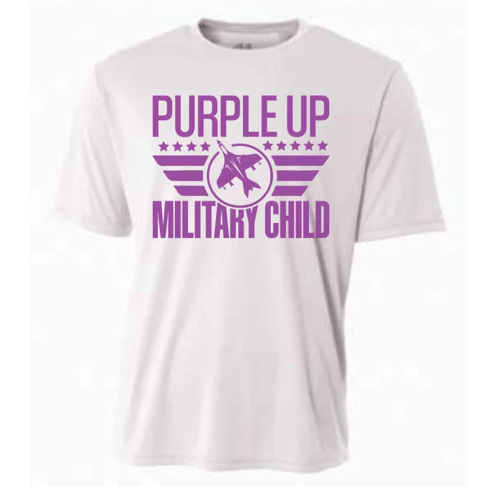 Military Child Purple Up Cooling Performance Crew T-Shirt