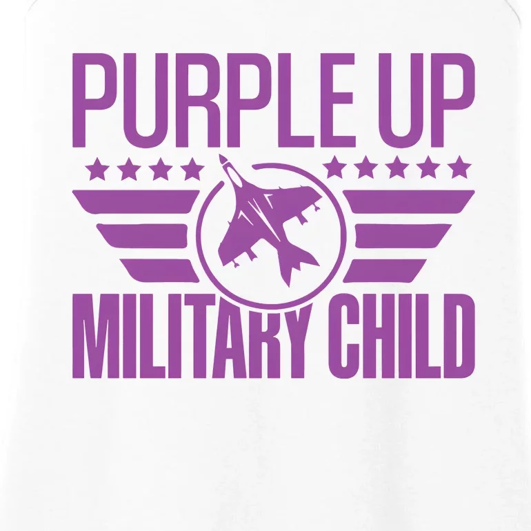 Military Child Purple Up Ladies Essential Tank