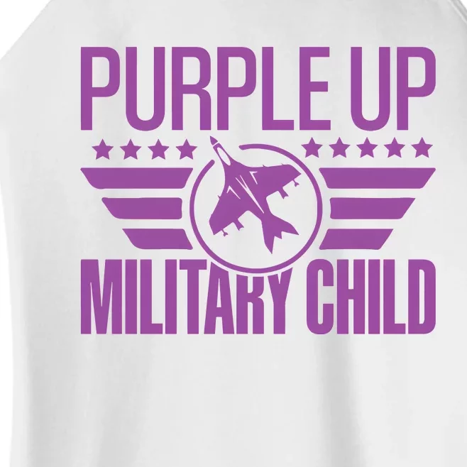 Military Child Purple Up Women’s Perfect Tri Rocker Tank