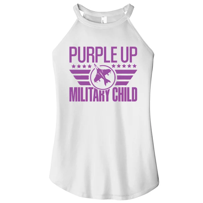 Military Child Purple Up Women’s Perfect Tri Rocker Tank