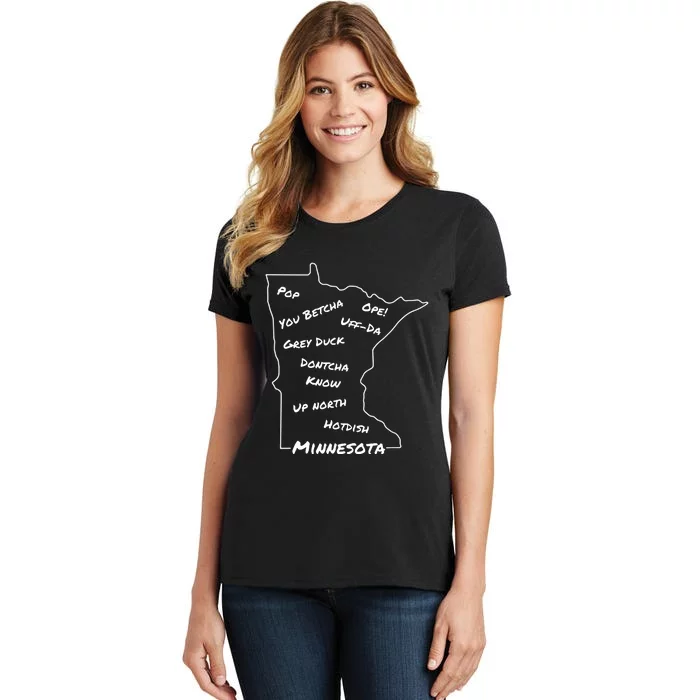 Minnesota Common Phrase Funny Midwestern Design Women's T-Shirt