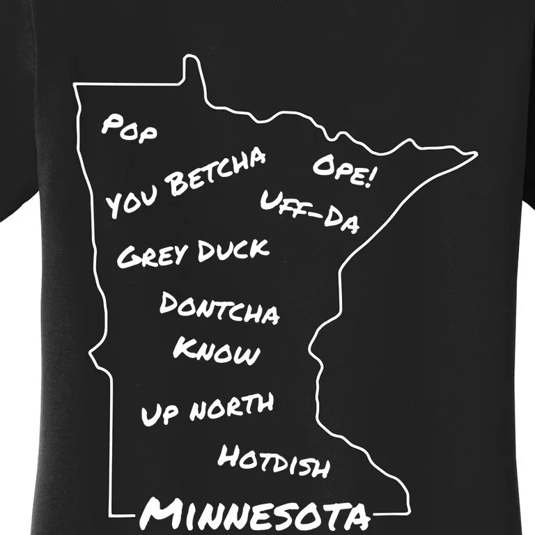 Minnesota Common Phrase Funny Midwestern Design Women's T-Shirt