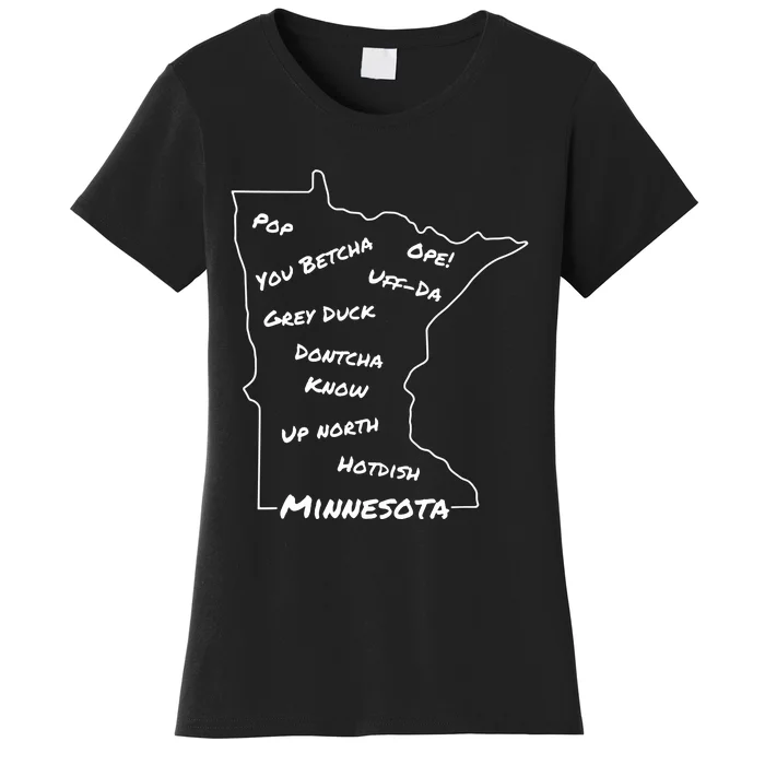 Minnesota Common Phrase Funny Midwestern Design Women's T-Shirt